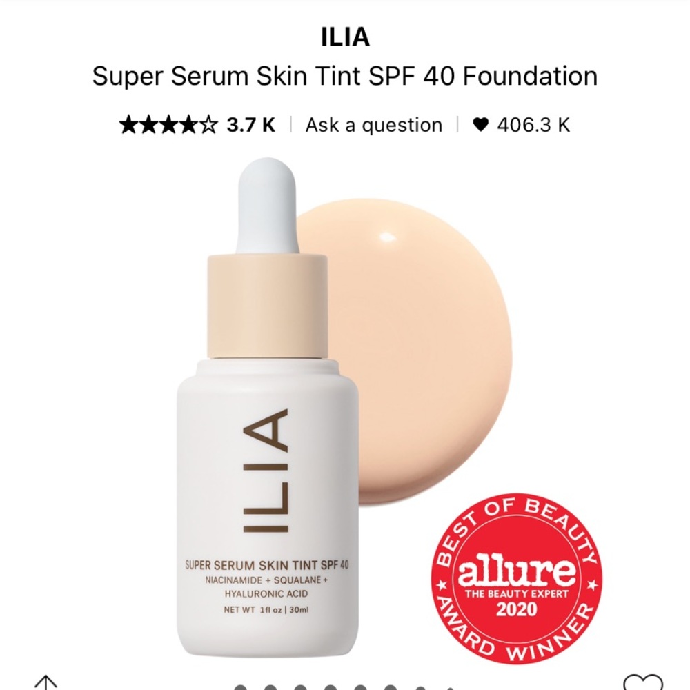 New In Box Ilia Foundation - Baltos
